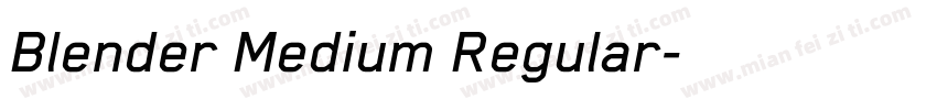 Blender Medium Regular字体转换